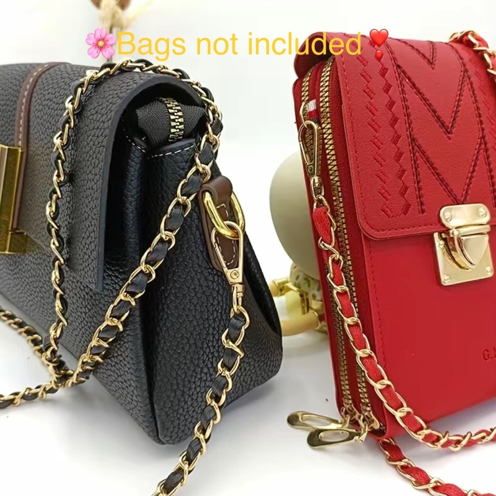 New Adjustable Crossbody Strap Twisted Red Leather Chain or replacement - Picture 6 of 13